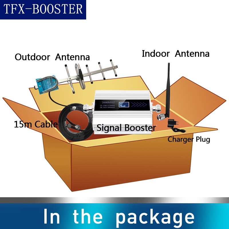 TFX-BOOSTER 2600mhz LTE 4G cellulare ripetitore del segnale 2600 4G rete mobile del ripetitore cellulare Ripetitore Del Telefono Amplificatore di Banda 7