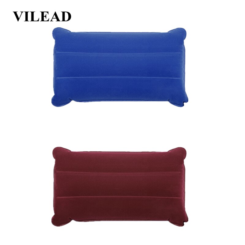Vilead bärbar campingkudde 46*25 cm utomhus vandring resa uppblåsbar kudde plan strand sova ultralätt mjuk campingmatta
