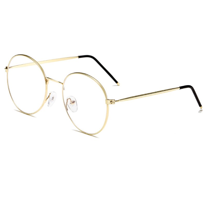 Seemfly gafas de protección contra luz azul de las mujeres los hombres claro lente gafas con reflejo gafas de computadora simple espejo gafas: Gold