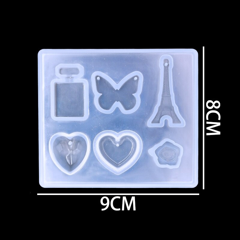 1PC wisiorek Craft DIY przezroczyste żywicy UV płynnego silikonu połączenie formy do DIY dokonywanie znalezienie akcesoria: Szary