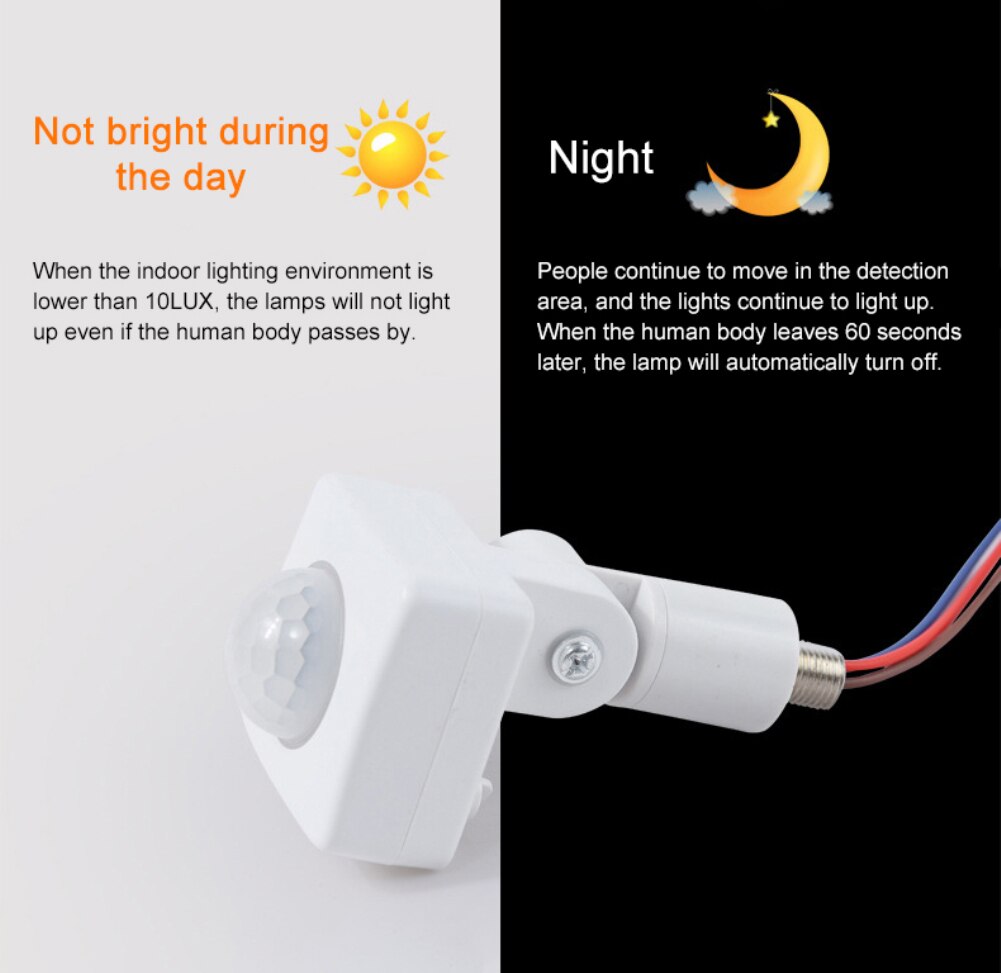 AC 85V-240V LED PIR Infrared Detector IR Infrared Motion Sensor Adjustable Time Delay Smart Human Body Sensors For Home Lighting