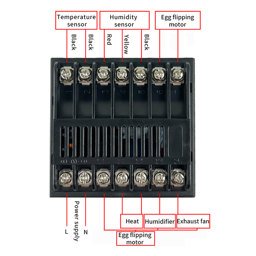 Termostato regolatore per incubatrice Termostato multifunzione completamente automatico per incubatrice per uova Sistema di controllo del riscaldamento Sonda sensore HT-12