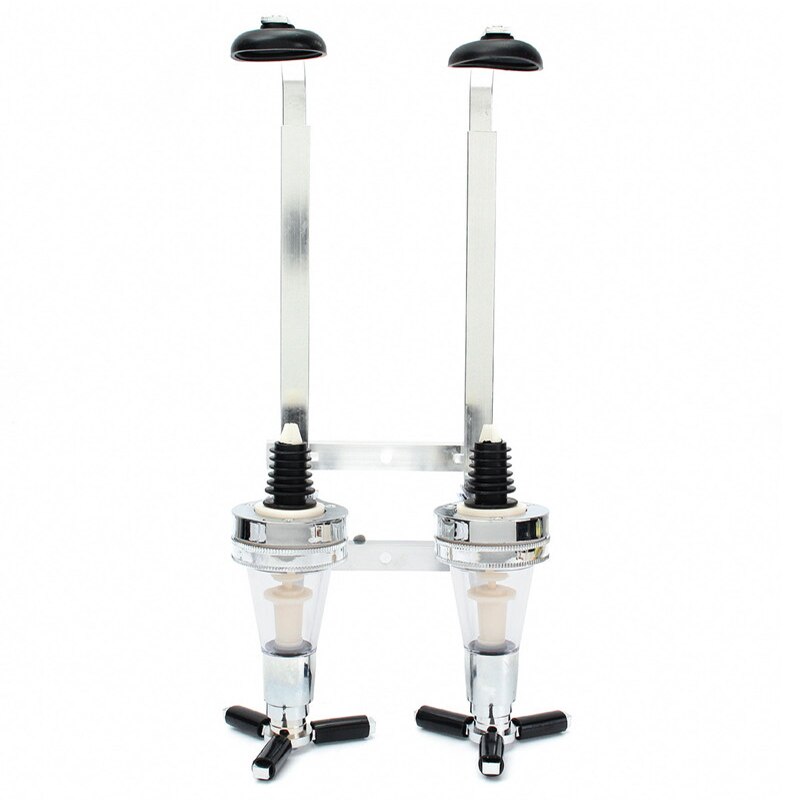 2 flasker vin alkohol skutt dispenser pourer stativ brennevin drikker vegg bar montert: misligholde tittel