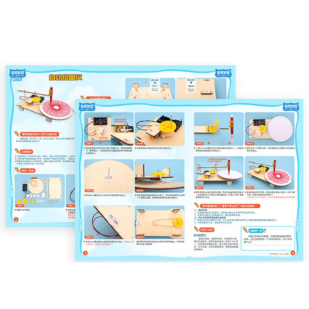 DIY Gemonteerd Elektrische Plotter Tekening Model Natuurkunde Experiment Onderwijs Speelgoed