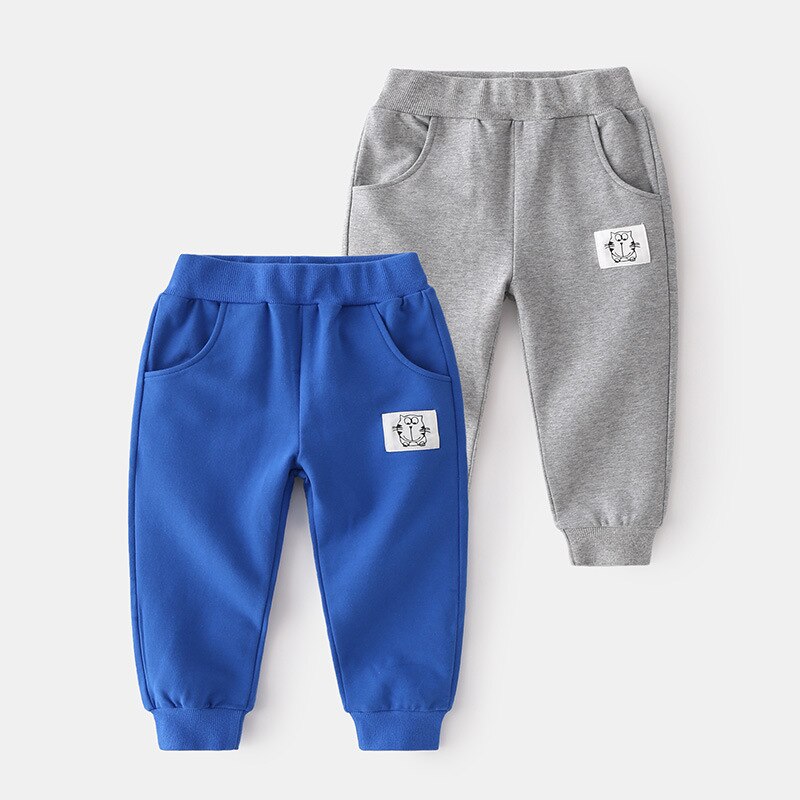 Simpatico cartone animato ragazzi pantaloni sudore cotone elastico in vita bambino autunno pantaloni abbigliamento per bambini abbigliamento per bambini