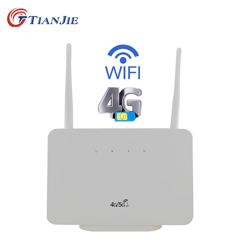 Tianjie desbloqueado 3g 4g cat4 lte wifi modem cpe roteador casa hotspot antena dupla lan porto rj45 sem fio com slot para cartão sim