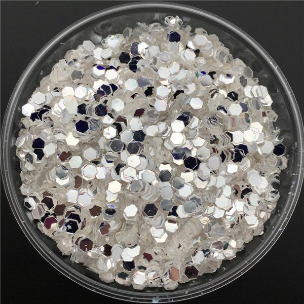 20G 3-5 Mm Crystal Transparante Pvc Losse Pailletten Glitter Pailetten Voor Nail Art Manicure/Naaien/ bruiloft Decoratie Confetti: Hexagon