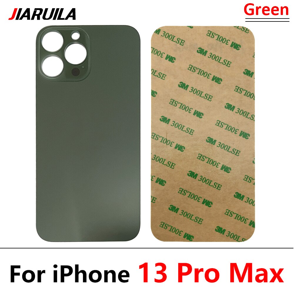 Big Hole powrót bateria drzwi tylna pokrywa szklana pokrywa baterii Case z klejem zamiennik dla iPhone 13 Pro Max