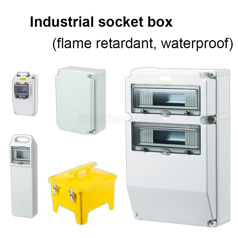 1Pcs Outdoor mobile portable power distribution box plastic waterproof industrial socket box portable power maintenance emptybox