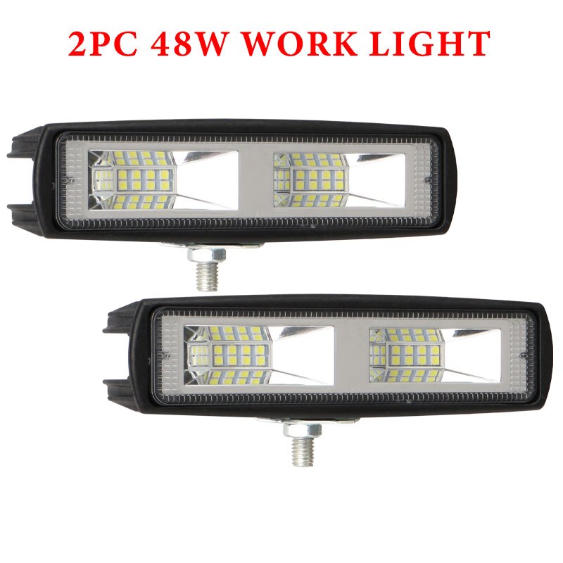 2PCS 12V 54W Work Light led bar LED lightbar 3030 LED 18SMD for Truck Tractor SUV 4x4 Car Led Headlights Lighting Spot work bar: 3030 16SMD 2PCS