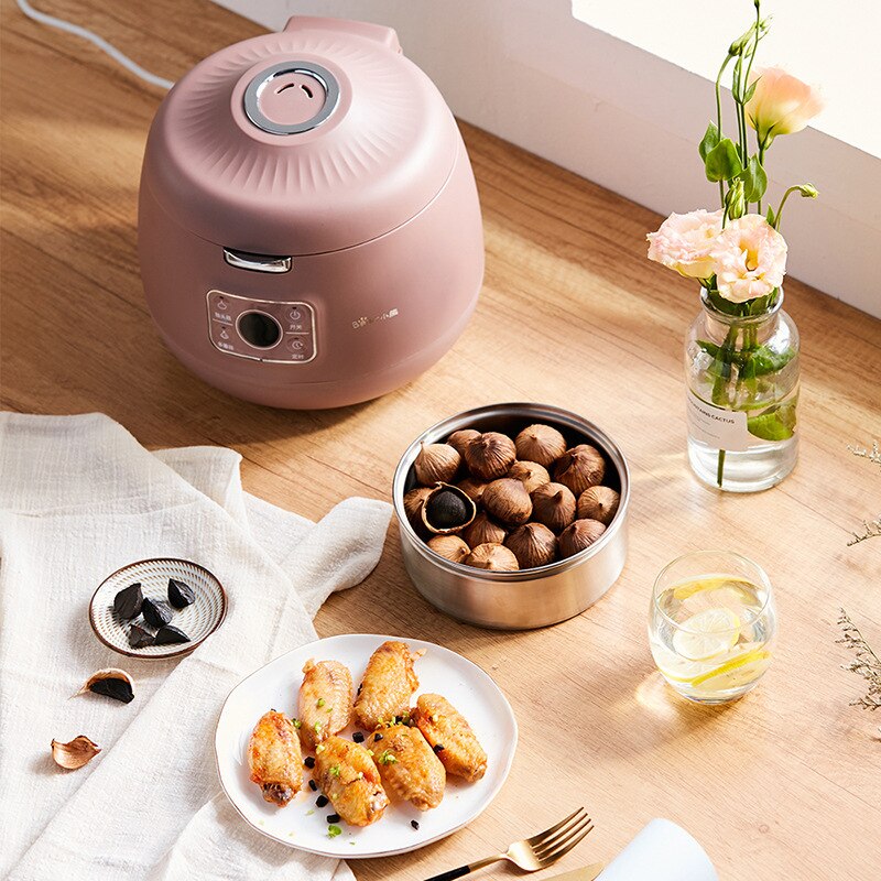 Machine à Fermenter l&#39;ail en forme de clou de girofle noir, 220V, 90w, minuterie de séchage automatique, double revêtement en acier inoxydable 304, 2 cuiseurs à vapeur