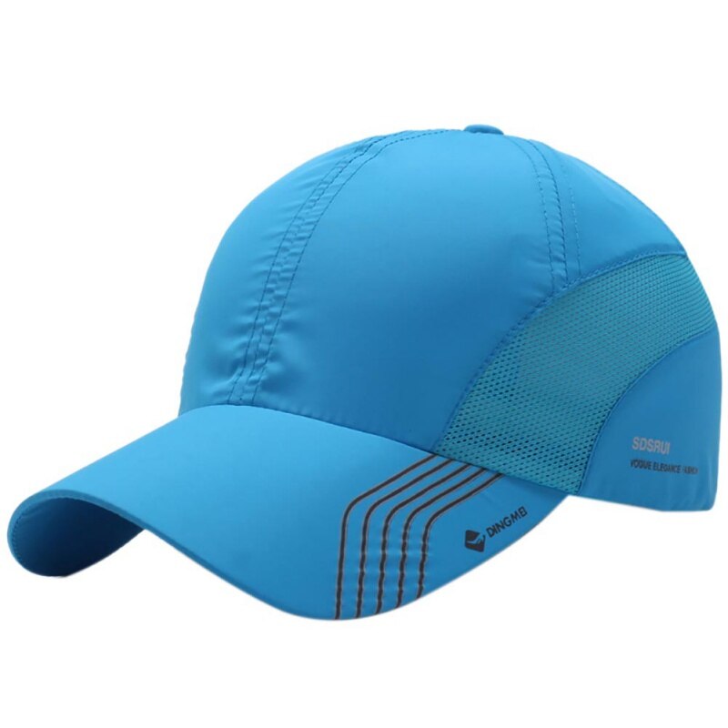 Summer Men Fishing Cap Quick Dry Mesh Men Outdoor Sport Camping Fishing Caps Bones Sport Climbing Pure Colors Black Grey