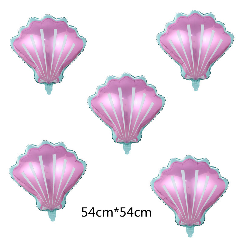5/10pcs Coquillages Ballon D&#39;hélium Feuille Océan Sirène Thème Pour Bébé Douche Anniversaire Mariage Hawaii Fête De Plage D&#39;été Fournisseurs: 2 / 10pcs