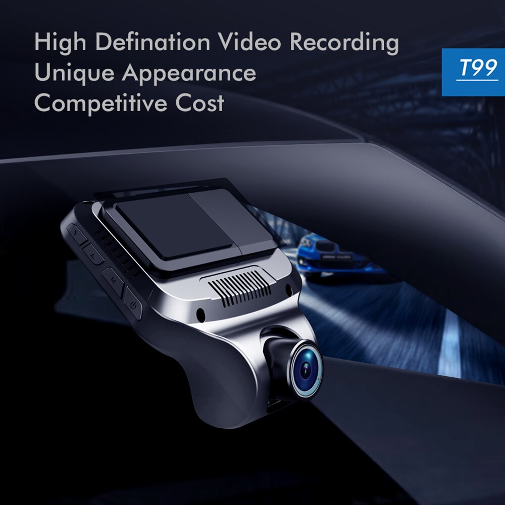 Anytek T99 Driving Recorder 1080P HD 2.45Inch Night vision Loop Recording IPS Screen Dash Dual Camera Reversing Image DVR Camera