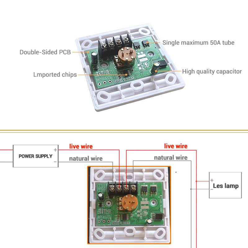 Led Dimmer Dc 12V 24V 12A/30A Verstelbare Helderheid Lamp Strip Driver Enkele Kleur Licht voeding Controller