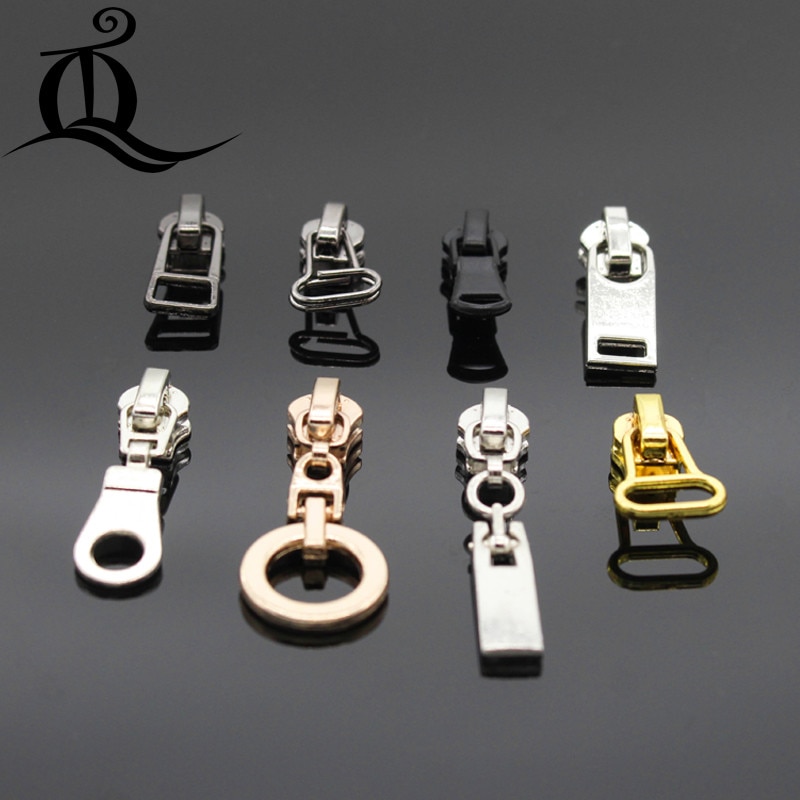 5 stücke 3 # mix perle zipper reparatur kits zipper pull Metall zipper slider,zipper kopf, Kleid, tasche und koffer zubehör, kleidung, b