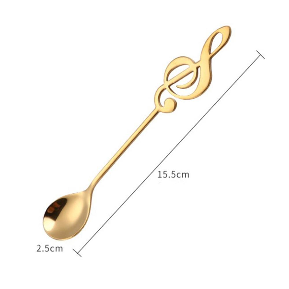 S Rvs Muzieknoot Koffie Roeren Lepel Suiker Ijs Mok Dessert Thee Lepel