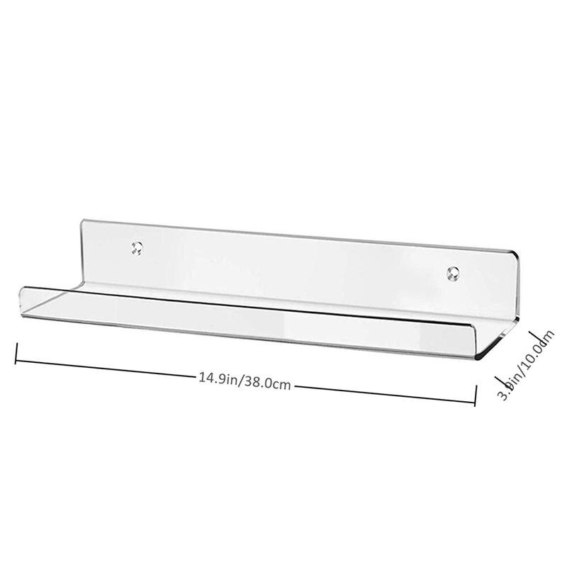 Floating Shelves Acrylic Modern Display Storage Rack Transparent Wall Decor Shelf For Home Office