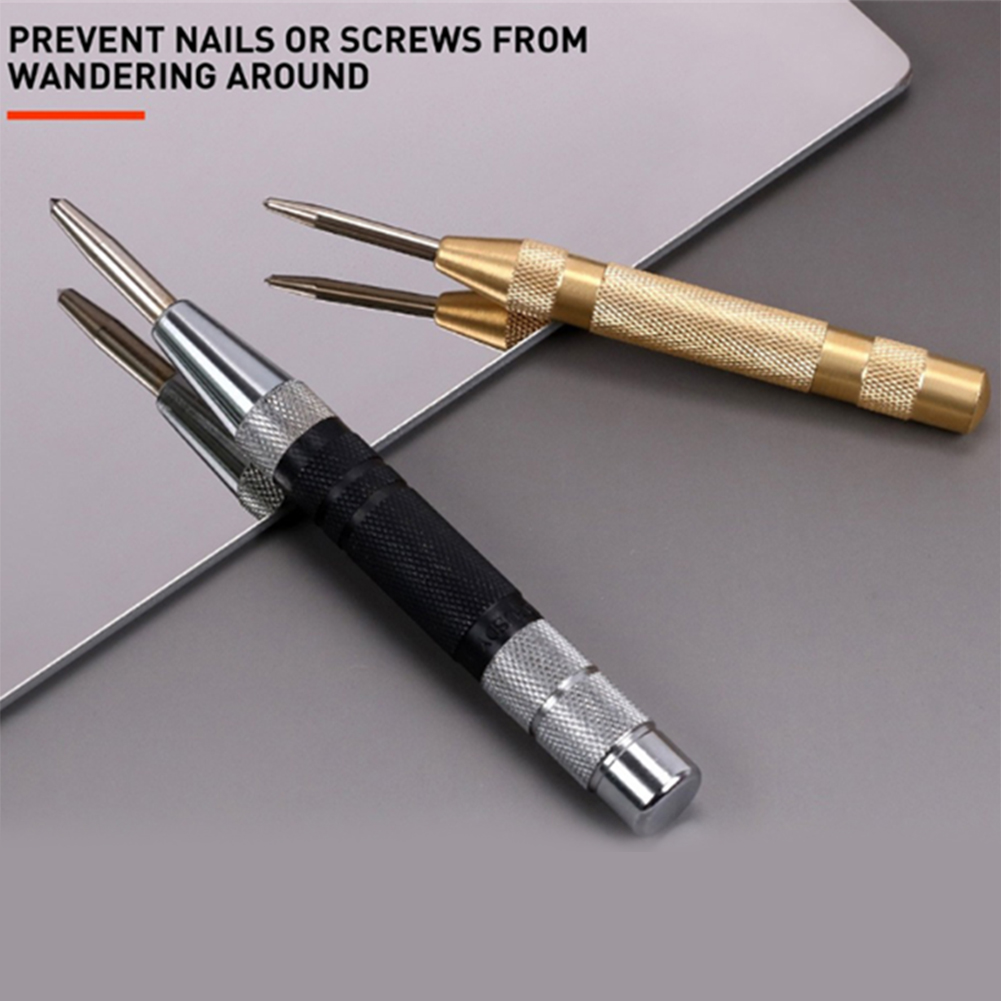 Automatic Center Punch Metal Drill Woodworking Tools Spring Loaded Marker Wood Press Dent Marker Carpenter Tool Hand Tools