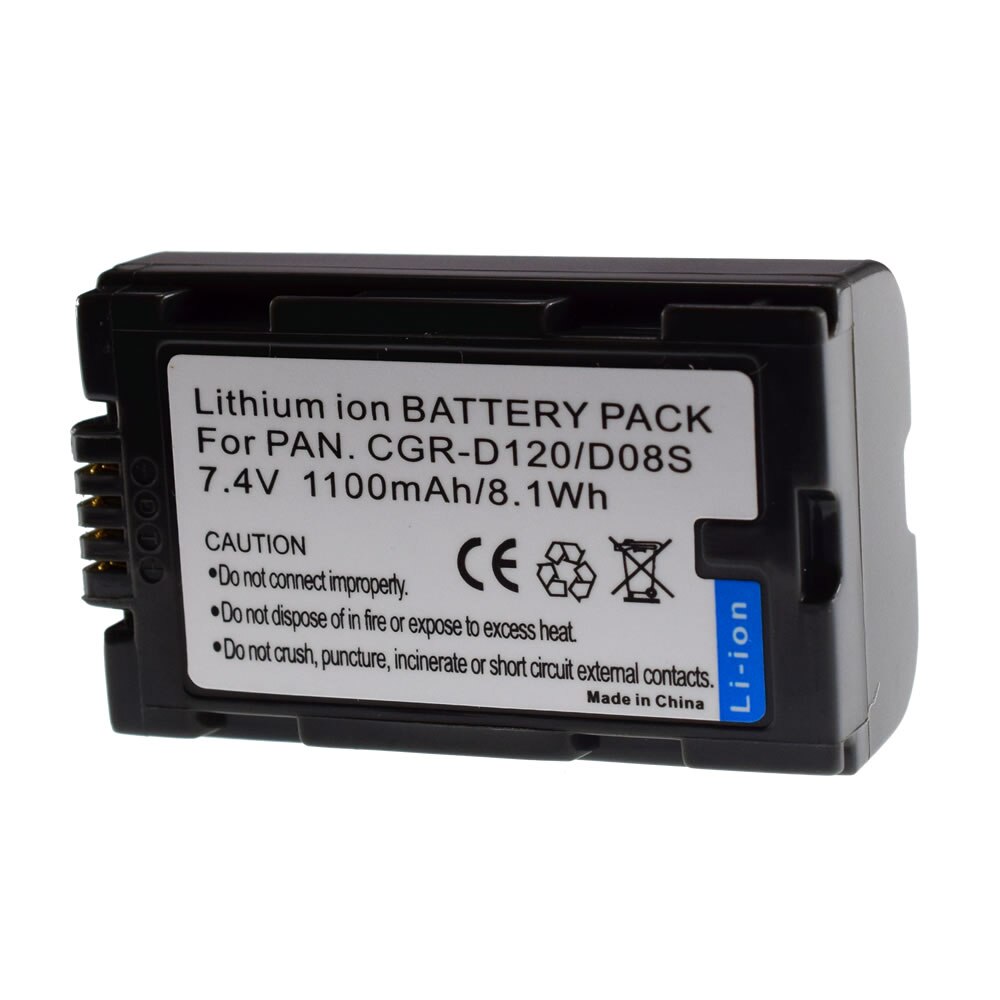 Battery for Panasonic NV-DS29B DV Camcorder CGR-D08R D08A D120E 1B D08S D110 D120 D120A D16A/1B D16S