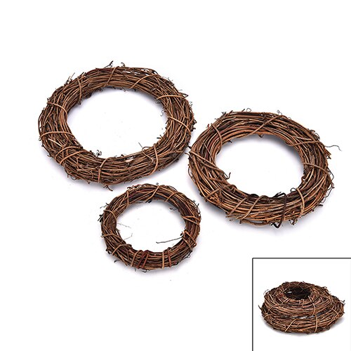 10cm/15cm/20cm kurv hengende rund krans råtnende sepakparty dekorasjon bryllup forsyninger hjem