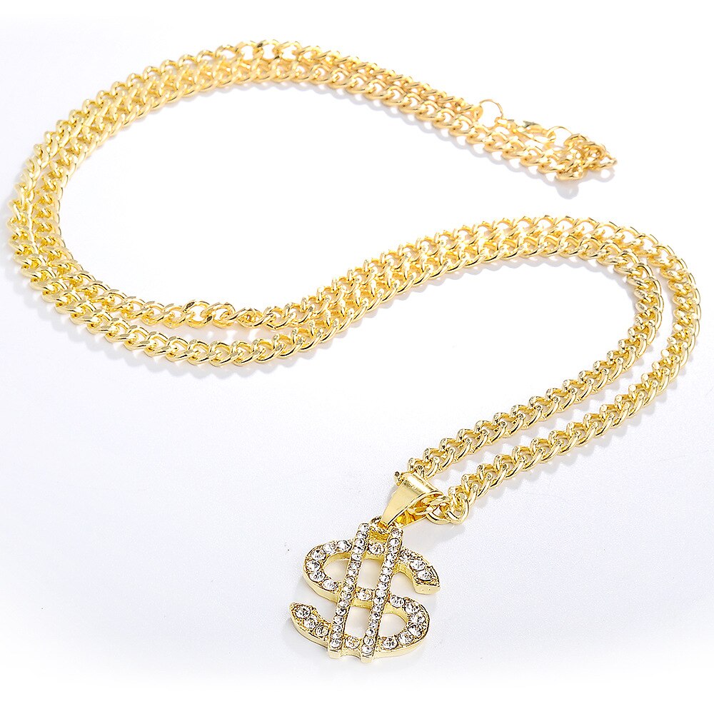 Collier avec pendentif en forme de Dollar américain pour chien, grande chaîne en or de Style Hip-hop, longue chaîne en alliage, Pitbull, collier pour chien de compagnie, accessoires de bijouterie