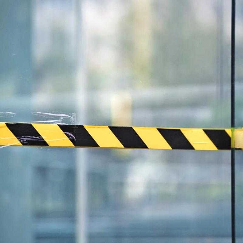 1 Roll PVC Self Adhesive Warning Tape Caution Mark Work Safety Remind Durable DIY Sticker for Safety Barrier Police Barricade