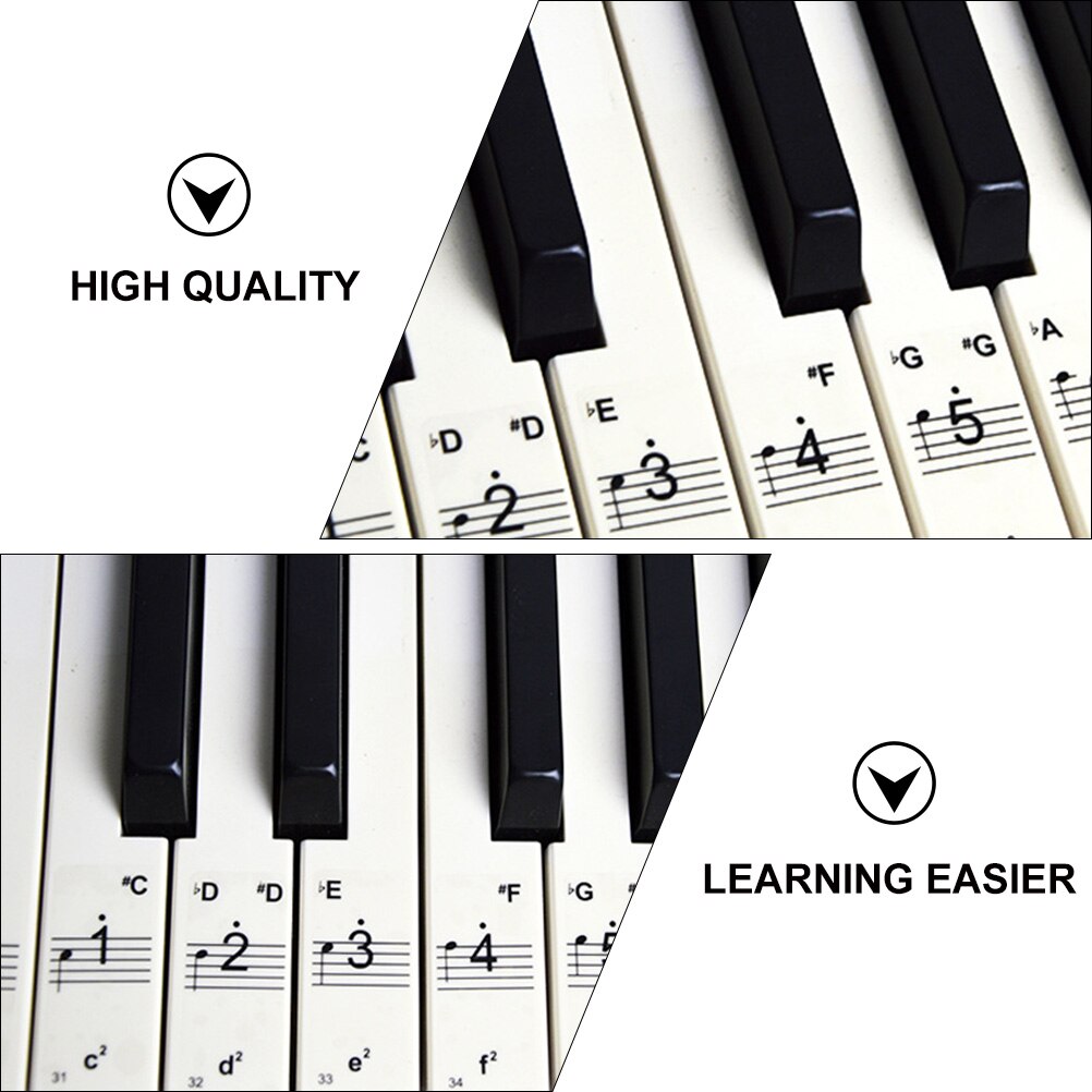 3 blätter schick Kreative Nützlich Klavier Anfänger Aufkleber Klavier Aufkleber Tastaturen Aufkleber