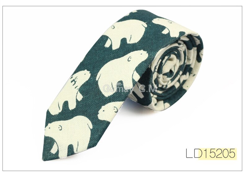 Print slips afslappet smal slips slips til mænd hip-hop fest blomster bomuld tynd slips krave: Ld15205