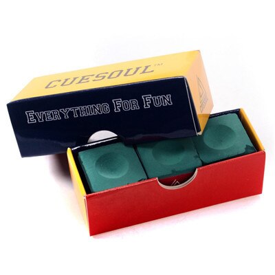 Cuesoul 3 stücke Snooker Billard Kreide Pool Queue Kreide Öl Trockenen Billard Keine-slip Kreide: Green 3pcs