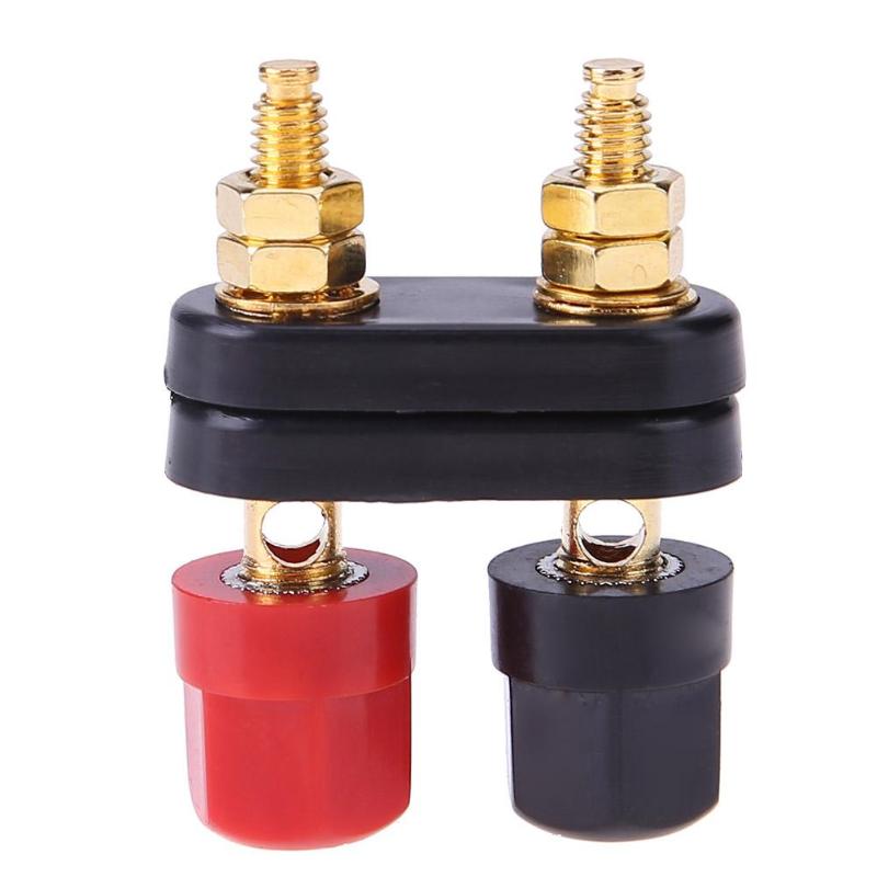 Chegada nova banana plugues casal terminais vermelho preto conector amplificador terminal ligação pós banana falante plug jack