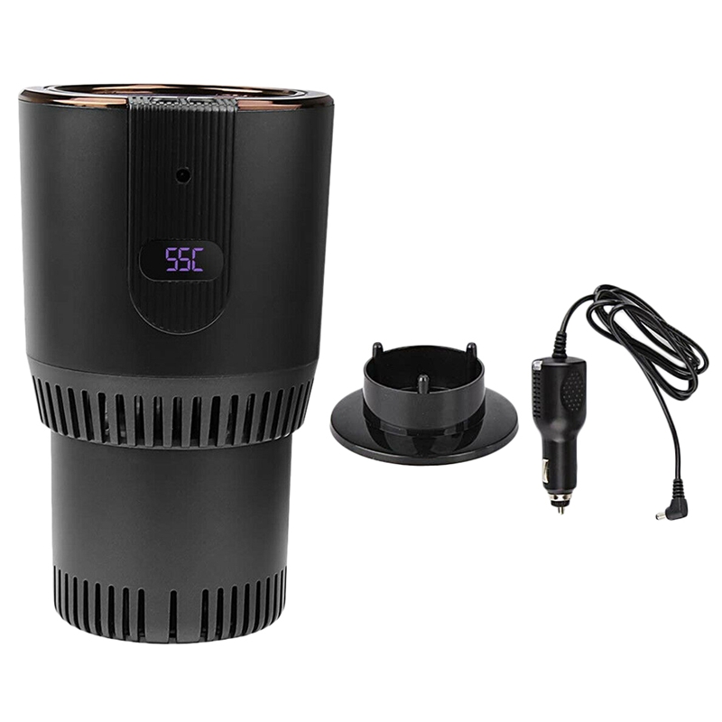 2-In-1 Smart Car Cup Warmer and Cooler 12V3A Electric Coffee Warmer Beverage Cooling & Heating Mug with Temperature Display for