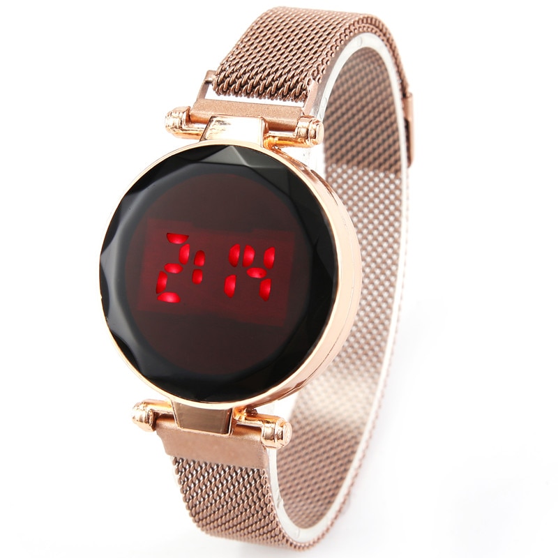 Vrouwen Elektronische Horloge Digitale Horloges Magneet Gesp Dames Led Horloge Vrouwelijke Digitale Horloges Klok Zegarek Damski