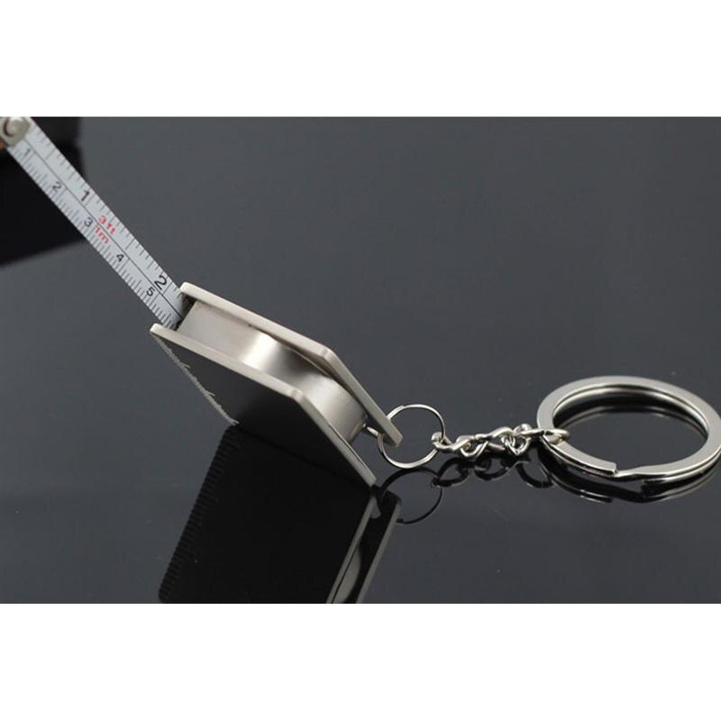 2Pcs 1M Small Retractable Tape Measure Pendant Portable Square High Precision Tape Measure with Key Ring