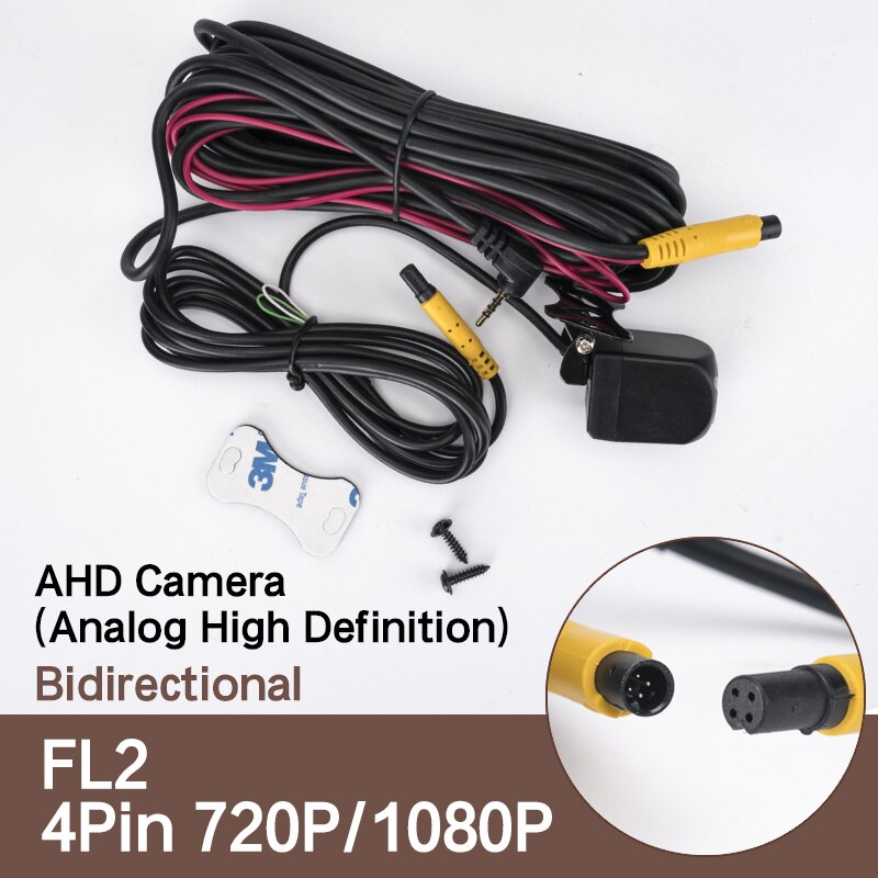 1080P AHD Car Rear View Camera with 4 pin for Car DVR Car Mirror Dashcam Waterproof 2.5mm Jack Rear Camera Parking Camera: FL2-4 720P 1080P