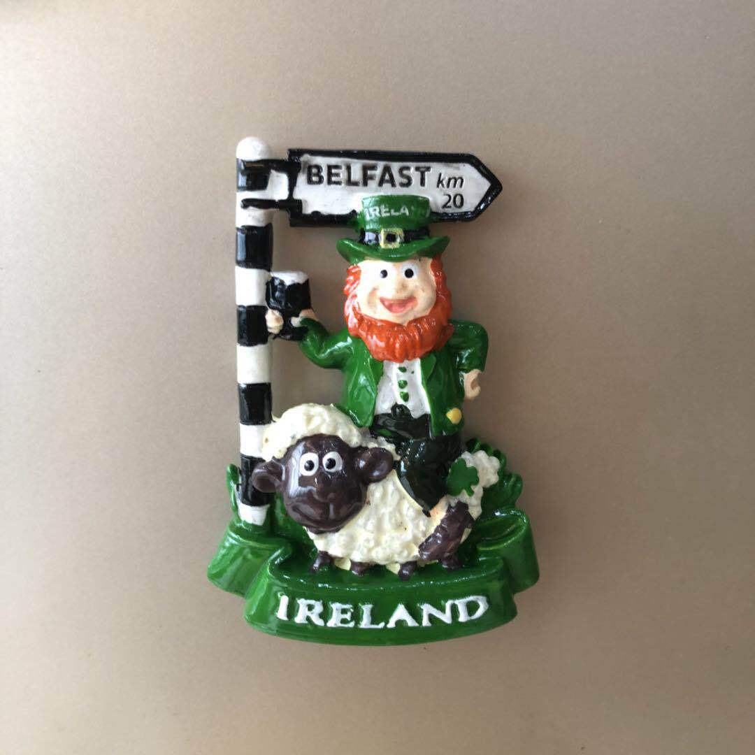 Resin Magneten Ierse Cartoon Dublin Dier Lam Koelkast Magneten Ierland Bericht Stickers Leuke Magneten Decoratie: C
