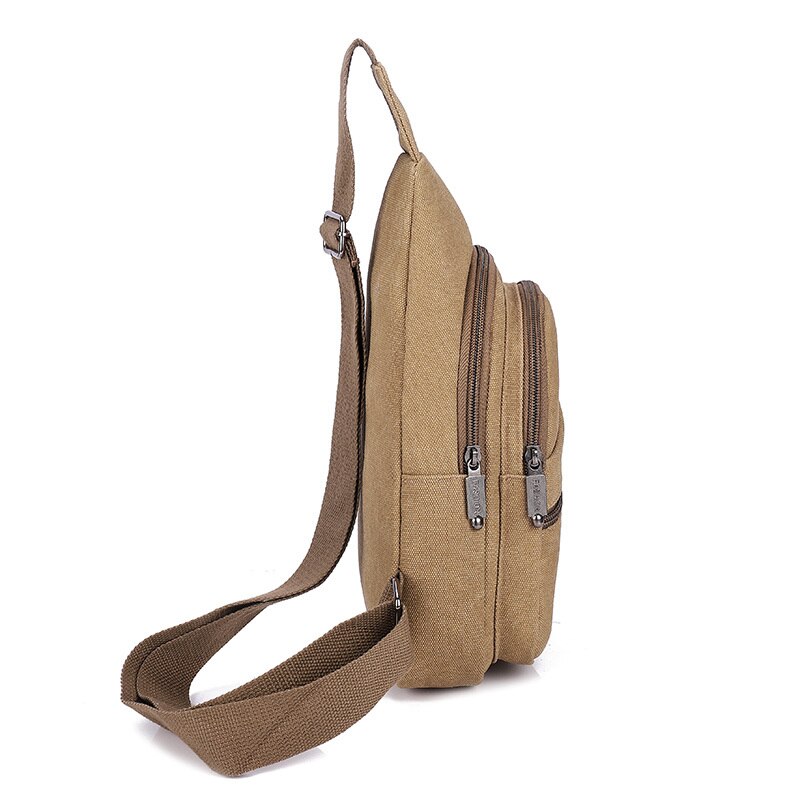 Canvas Borst Tas Voor Mannen Crossbody Borst Pack Voor Reizen Schoudertas Casual Dagrugzak Canvas Tas Voor Telefoon Portefeuilles Sleutels