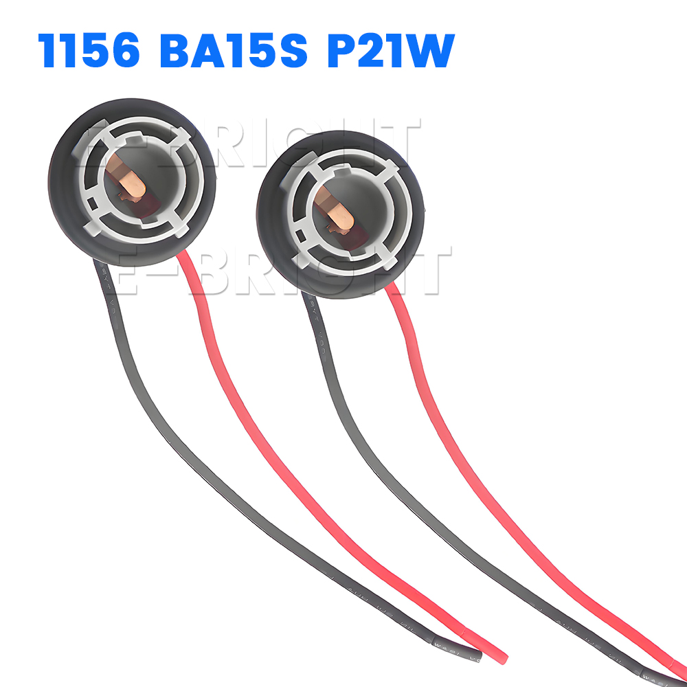 2 Stuks 1156 1157 Lamp Socket BAY15D Lamphouder P21W P21/5W 12V Adapter Base Connector voor Remlicht Plastic Auto Accessoires: Rood