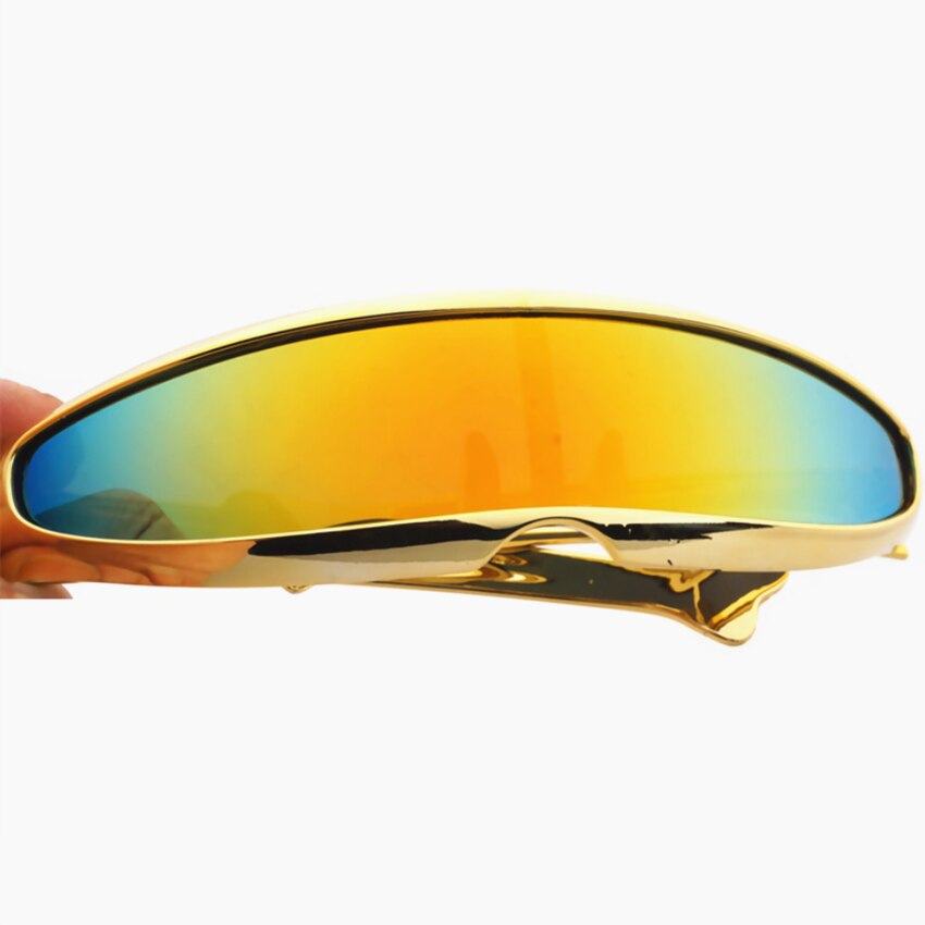 Überzug Angeln Sonnenbrille retro Futuristische brille Luxus Männer Sonnenbrille Frauen Brillen Neuheit Jahrgang Sonnenbrille: Gold rot Merkur
