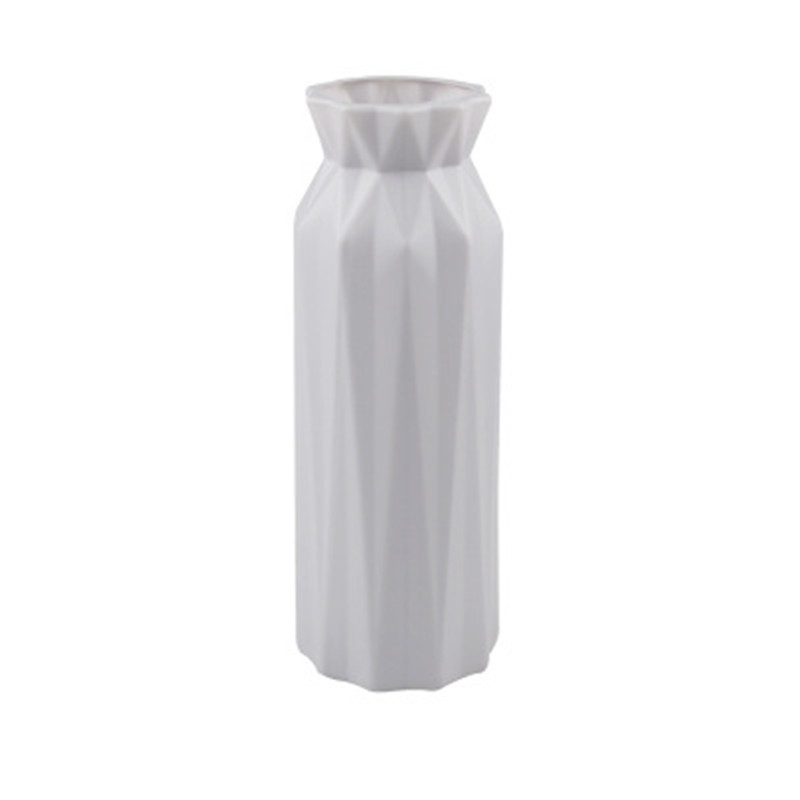 Origami Vases Imitation céramique Pot de fleur panier plantes de table décoration de la maison bonsaï décor fleur Arrangement conteneur: C4-12.5X29CM