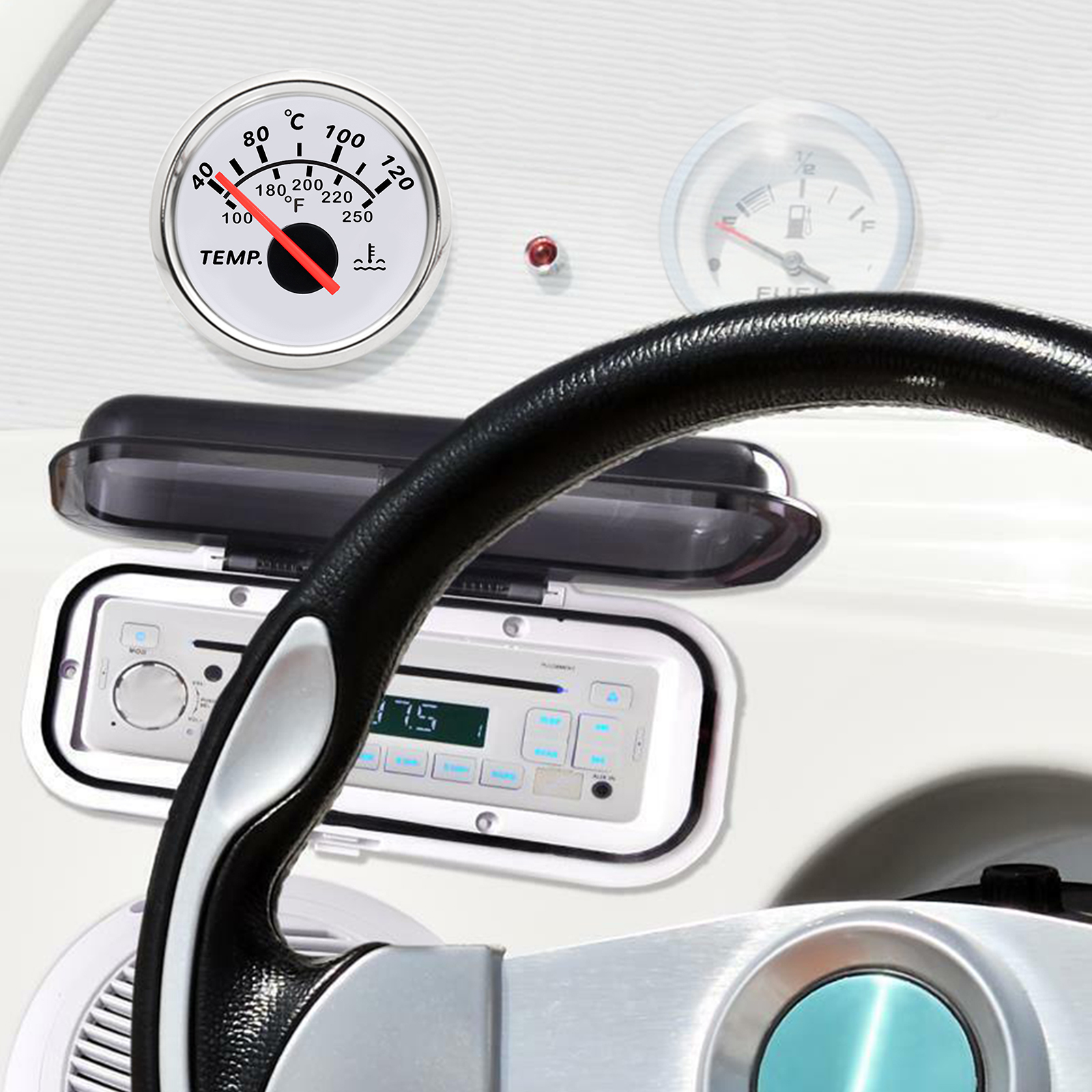 52mm Auto Wassertemperaturanzeige Auto Temperaturanzeige Wassertemperatur Digital Meter + Sensor für Auto LKW Marine Stiefel benutzerdefinierte