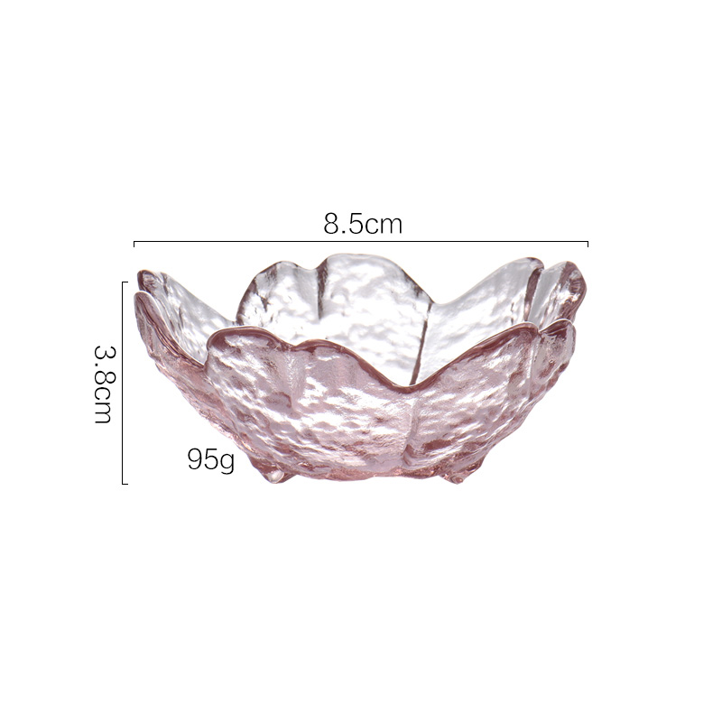 3pcs Glass Bowl Tableware Gold Outline Sauce bowl Japan Style Cherry Blossoms Seasoning Plate Mini Vinegar Dish Kitchen Supplies: NO Gold Outline 1PCS