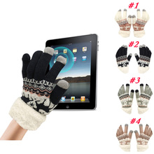 Winter Touchscreen Handschuhe Baby Kinder Extra-warme Fleece Handschuhe Weihnachten Winter Wolle Gestrickte Warme Handschuhe Unisex L1105