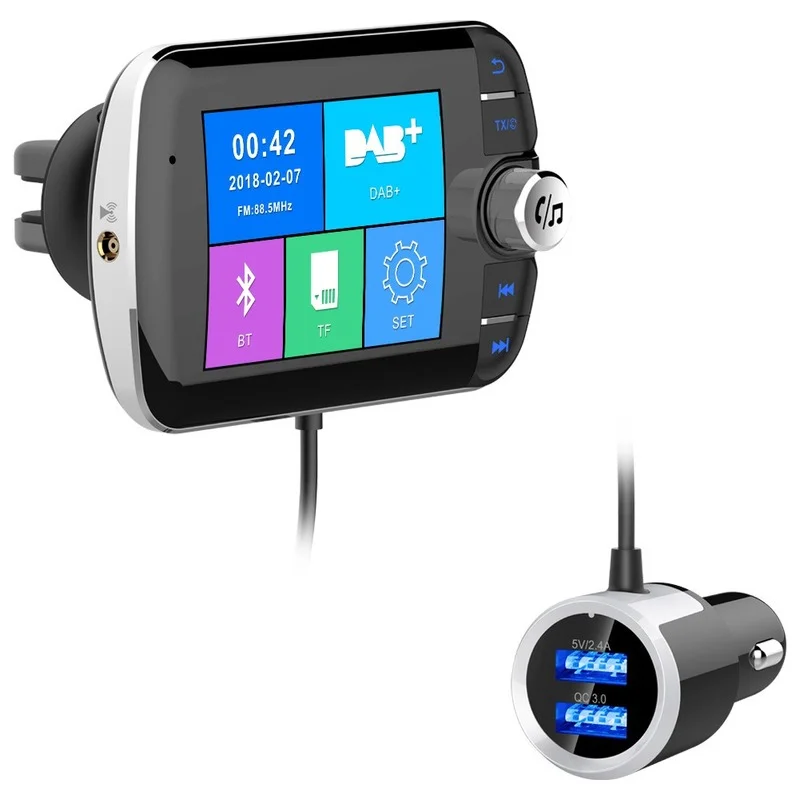 Bil bluetooth dab digitalradio digitalradio bluetooth  mp3- spiller fm sender dab 004 materiale abs