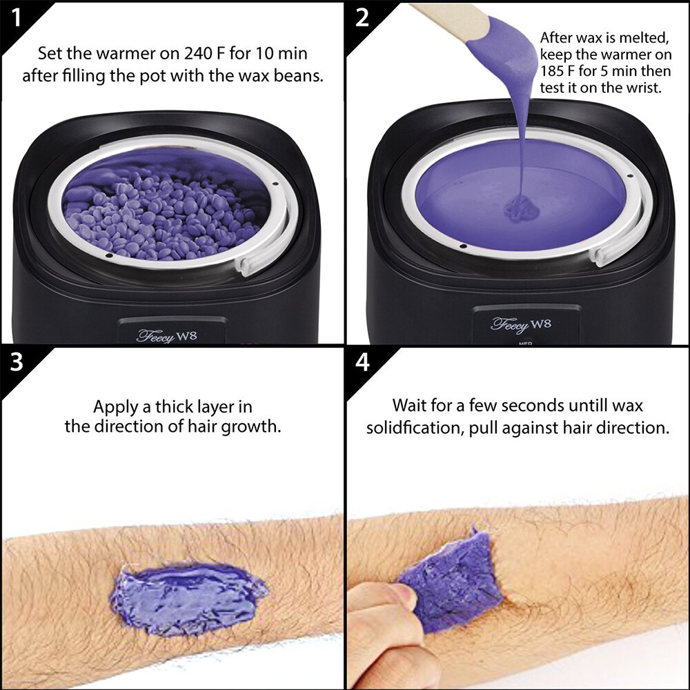 Wax Heater Warmer Wax-melt Machine Set Waxing Kit for Hair Removal Wax Beans Bead Heating Machine Paraffin Depilatory Epilator