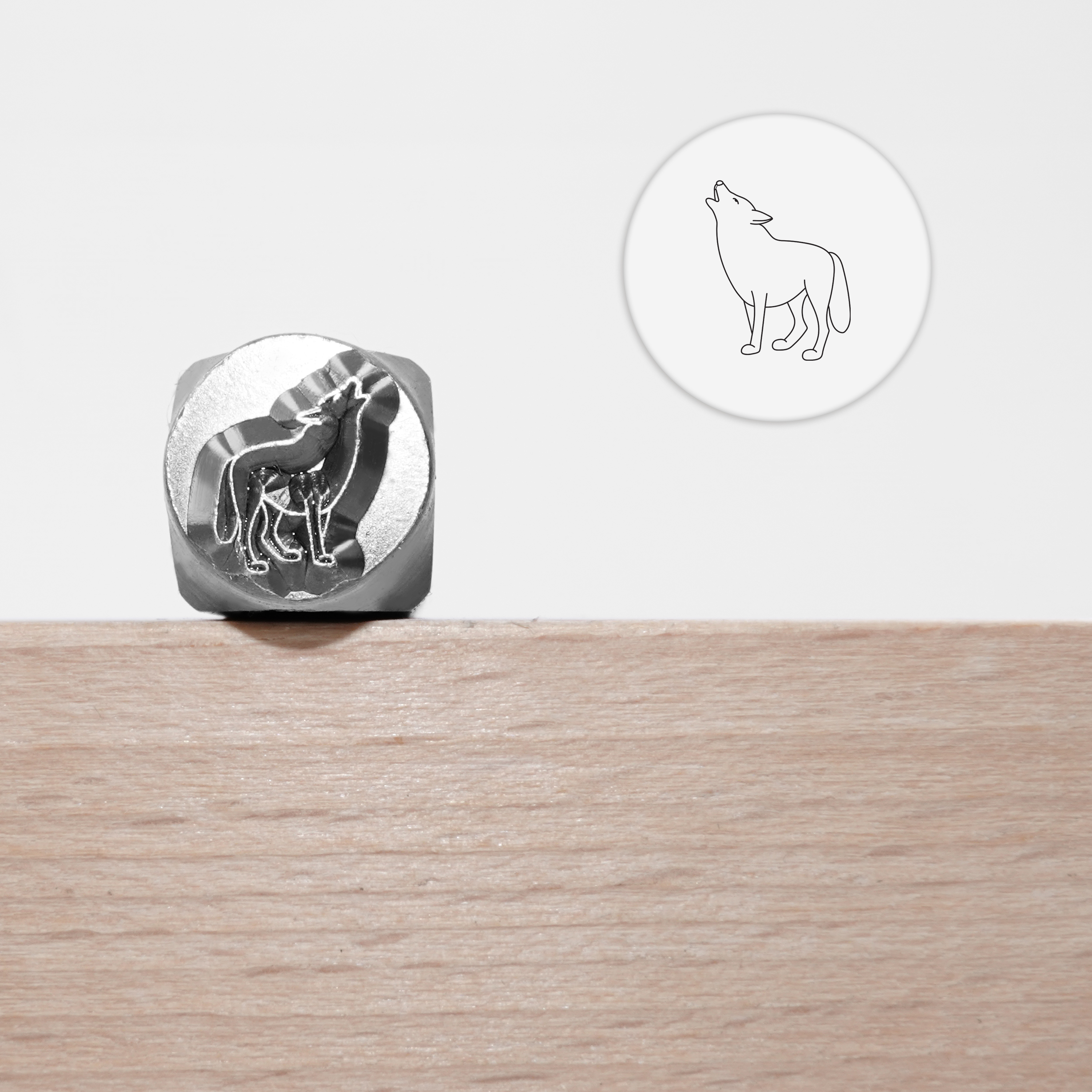 Metal Stamping Jewelry Making Supplies Forest Animals Metal Stamp for Metal, Jewelry (8.5mm): light yellow