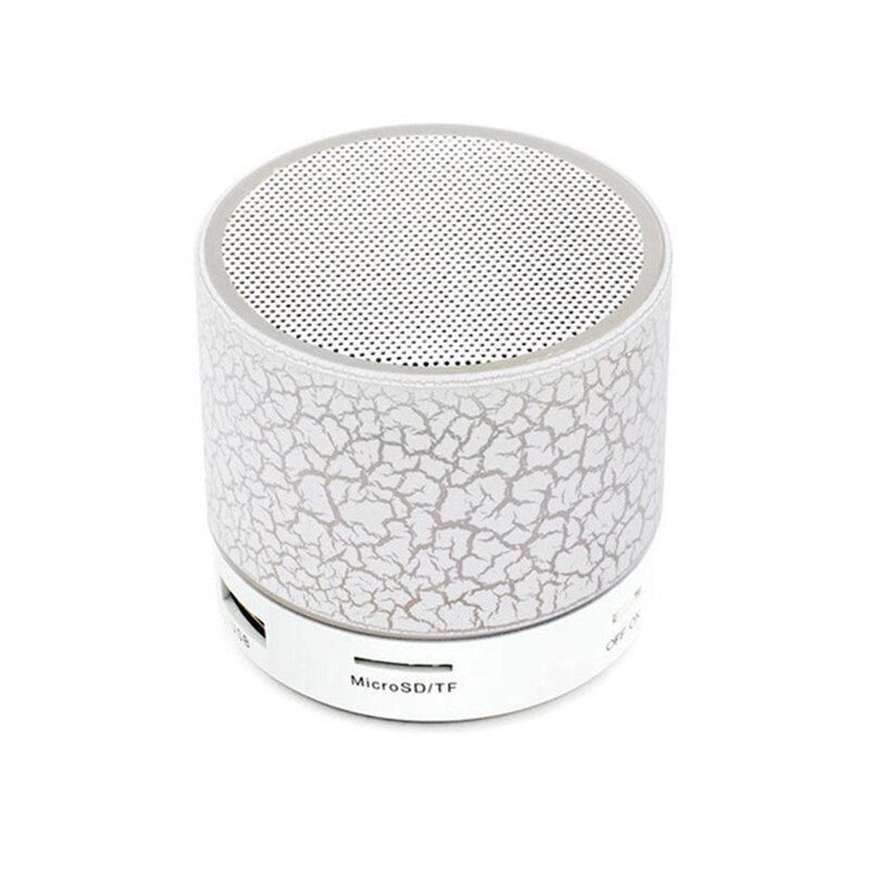 A9 Bluetooth Speaker Mini Draadloze Luidspreker Crack Led Tf Usb Subwoofer Bluetooth Speakers Mp3 Stereo Audio Muziekspeler: white