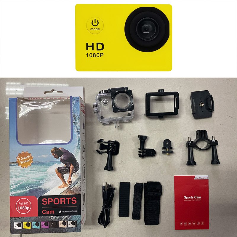 1080P Sport Camera HD 4 K/30fps Actie Camera voor Outdoor Sport Fietsen Motorfiets Bergbeklimmen Parachute voor Extreme sport