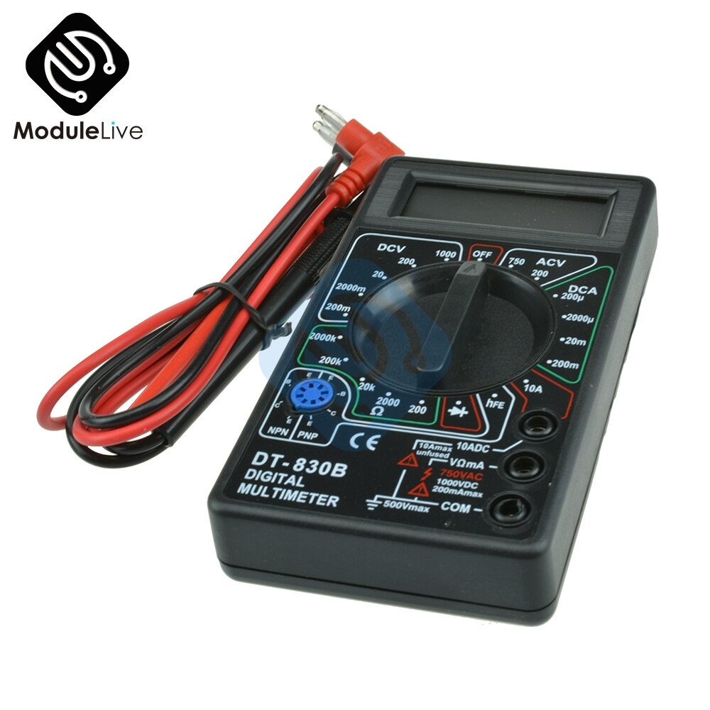 Dt830b lcd digital multimeter tester meter ac  dc 750/1000v voltmeter ammeter ohm elektrisk multi tester dt -830b