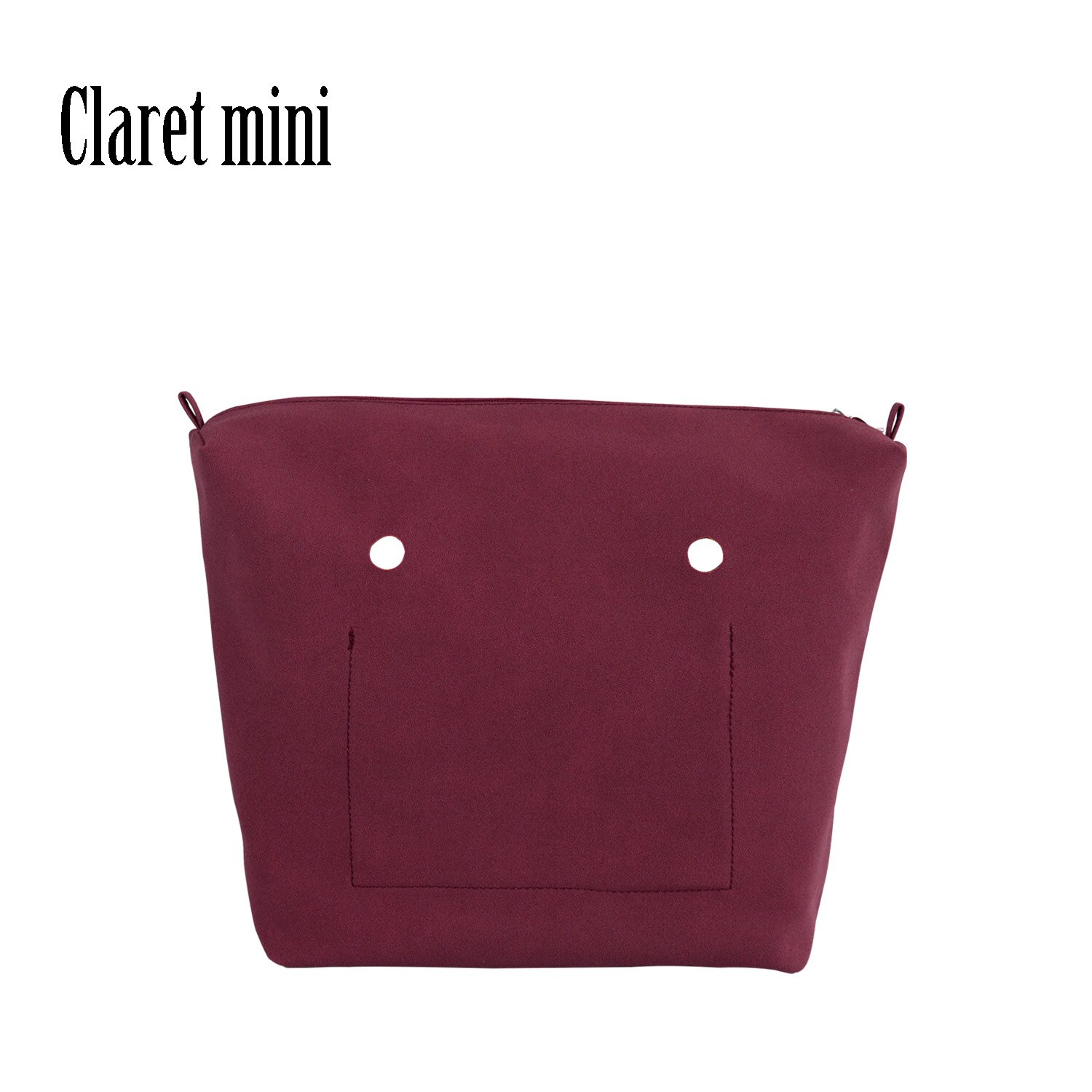 Huntfun-Mini forro clásico de cuero recubierto de nobuk para bolsa, bolsillo con cremallera, resistente al agua: claret mini